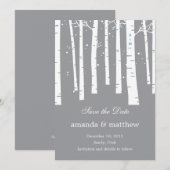 Winterhochzeit im Wald - Save The Date Karten (Vorne/Hinten)