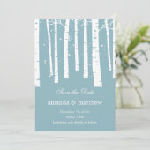 Winterhochzeit im Wald - Save The Date Karten (Stehend Vorderseite)