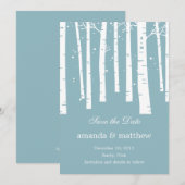 Winterhochzeit im Wald - Save The Date Karten (Vorne/Hinten)