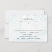 Winterhochzeit im Wasserfarbenbereich RSVP Karte (Vorderseite)