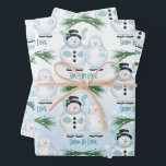 Winterhochzeit in der Liebe Geschenkpapier Set<br><div class="desc">Herr und Frau Snowmen verkleideten sich für eine Winterhochzeit.</div>