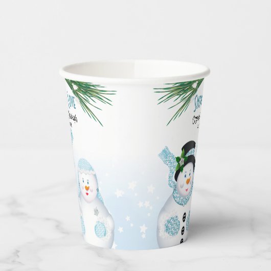 Winterhochzeit in der Liebe Pappbecher (Links)