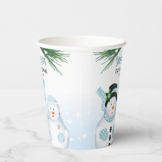 Winterhochzeit in der Liebe Pappbecher (Rechts)