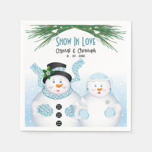 Winterhochzeit in der Liebe Serviette