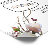 Winterhochzeit in einem Flaschenbuchzeichen Poster (Ecke)