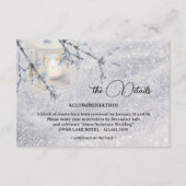 Winterhochzeit in glühender Snow Lantern Begleitkarte (Vorderseite)