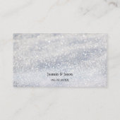 Winterhochzeit in glühender Snow Lantern Platzkart Platzkarte (Rückseite)