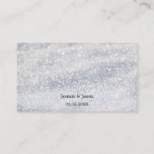 Winterhochzeit in glühender Snow Lantern Platzkart Platzkarte (Rückseite)