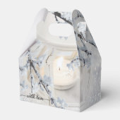 Winterhochzeit in glühender Snow Lantern Vielen Da Geschenkschachtel (Rückseite)