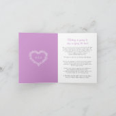 Winterhochzeit in Mistletoe lila Livestream Ankündigung (Innenseite)