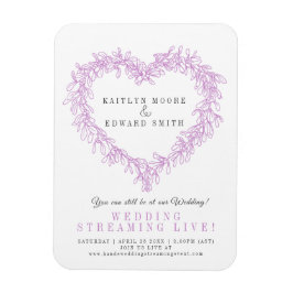 Winterhochzeit in Mistletoe lila Livestream Magnet