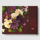 Winterhochzeit in Rot-Bordeaux Gästebuch (Rückseite)