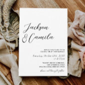 Winterhochzeit in Schwarz-Weiß-Foto Einladung