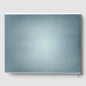 Winterhochzeit in trostfreiem Blau und Weideland Gästebuch (Rückseite)