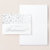 Winterhochzeit ist meine Bridesmaid Silberschneefl Folienkarte (Anzeige)