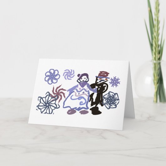 Winterhochzeit karte (Vorderseite)
