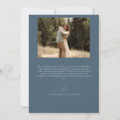 Winterhochzeit | Kiefernwald Rustikale Berge Dankeskarte (Rückseite)