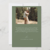 Winterhochzeit | Kiefernwald Rustikale Berge Dankeskarte (Rückseite)