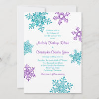 Winterhochzeit | Lila Türkisschneeflocke