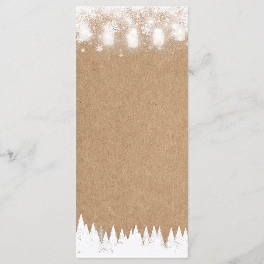 Winterhochzeit Menükarte (Rückseite)