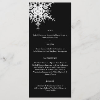 Winterhochzeit Menükarte