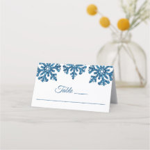 Winterhochzeit mit blauem Snowflake