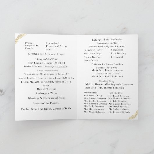 Winterhochzeit mit Foto Programm (Innenseite)