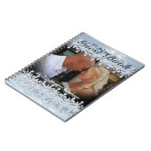Winterhochzeit mit Frostblau - Benutzerdefiniertes Notizblock (Linke Seite)