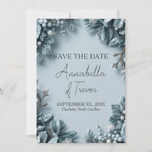 Winterhochzeit mit Frostblumen Save The Date