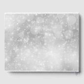 Winterhochzeit mit Funkeln und Schnee Gästebuch (Rückseite)