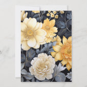 Winterhochzeit mit Gold, Schwarz und Weiß Einladung (Rückseite)