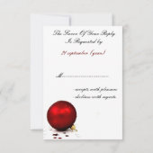 Winterhochzeit mit rotem Ornament uAwg standard 3, RSVP Karte (Rückseite)