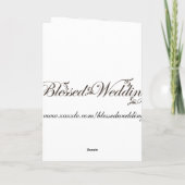 Winterhochzeit mit roten Ornamenten Danke Karten (Rückseite)