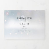 Winterhochzeit mit Schneeflocken Dreifach Gefaltete Einladung (Cover)