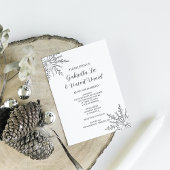 Winterhochzeit mit Schneeflocken Einladung