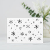 Winterhochzeit mit weichem Snowflakes Dankeskarte (Stehend Vorderseite)