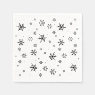 Winterhochzeit mit weichem Snowflakes Serviette