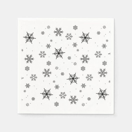Winterhochzeit mit weichem Snowflakes Serviette (Vorderseite)