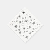 Winterhochzeit mit weichem Snowflakes Serviette (Ecke)