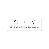 Winterhochzeit Monogrammiert Permastempel (Design)