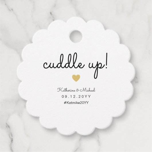 Winterhochzeit oder Schwärmen Geschenkanhänger (Vorderseite)