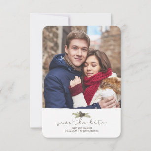 Winterhochzeit Pine Cone & Boughs  Save The Date