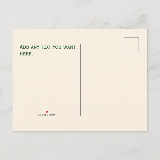 Winterhochzeit Pine Cones Save the Date Postkarte (Rückseite)