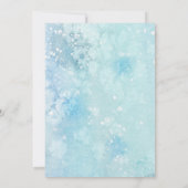 Winterhochzeit Pinienbäume - Schneeeinladung Einladung (Rückseite)