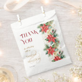 Winterhochzeit Poinsettia Goldvorlage Geschenktütchen (Ausgeschnitten)