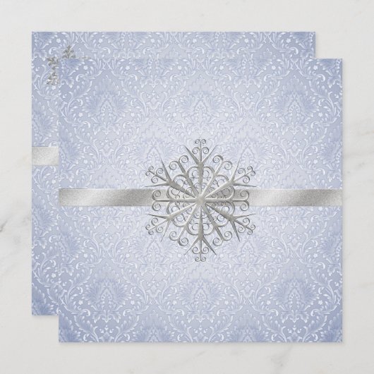 Winterhochzeit Probe Einladung (Vorne/Hinten)