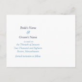 Winterhochzeit retten Termine Snowflake Thema Ankündigungspostkarte (Rückseite)