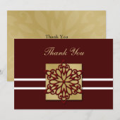 Winterhochzeit Rot Vielen Dank Einladung (Vorne/Hinten)