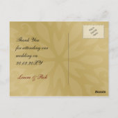 Winterhochzeit Rot Vielen Dank Postkarte (Rückseite)