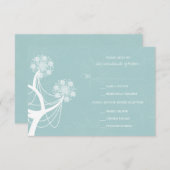 Winterhochzeit RSVP-Karte für schneebedeckte Blume RSVP Karte (Vorne/Hinten)